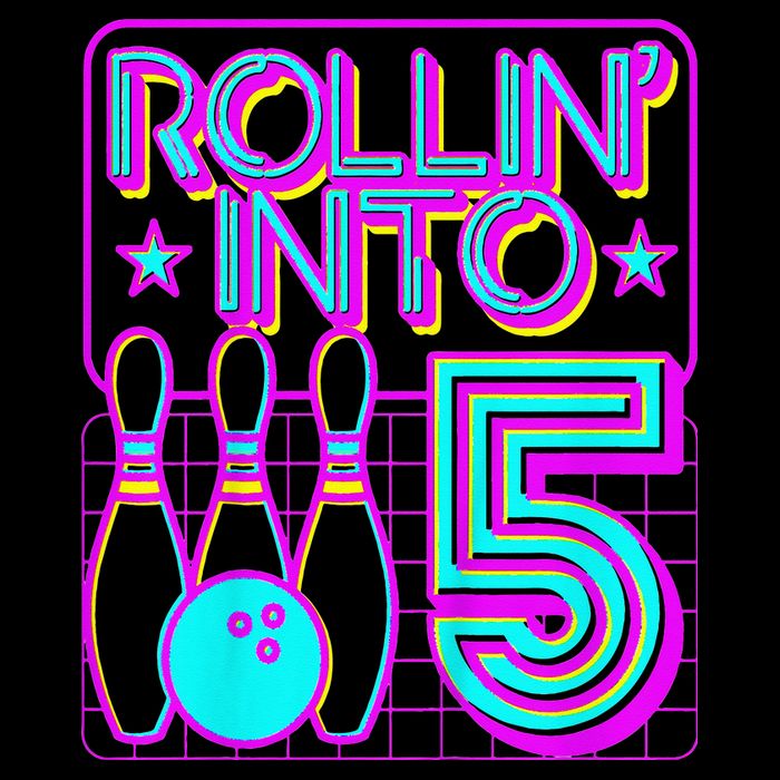 Rollin Into 5 Bowling Bowler 5th Birthday Party Impact Tech Backpack