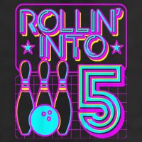Rollin Into 5 Bowling Bowler 5th Birthday Party Golf Towel
