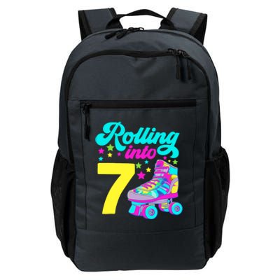 Rolling Into 7 Girl 7th Birthday Roller Skates Daily Commute Backpack