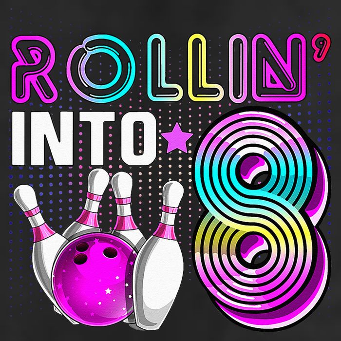 Rollin Into 8 Bowling Birthday Party 8th Birthday Retro Girl Adult Drive Performance Visor