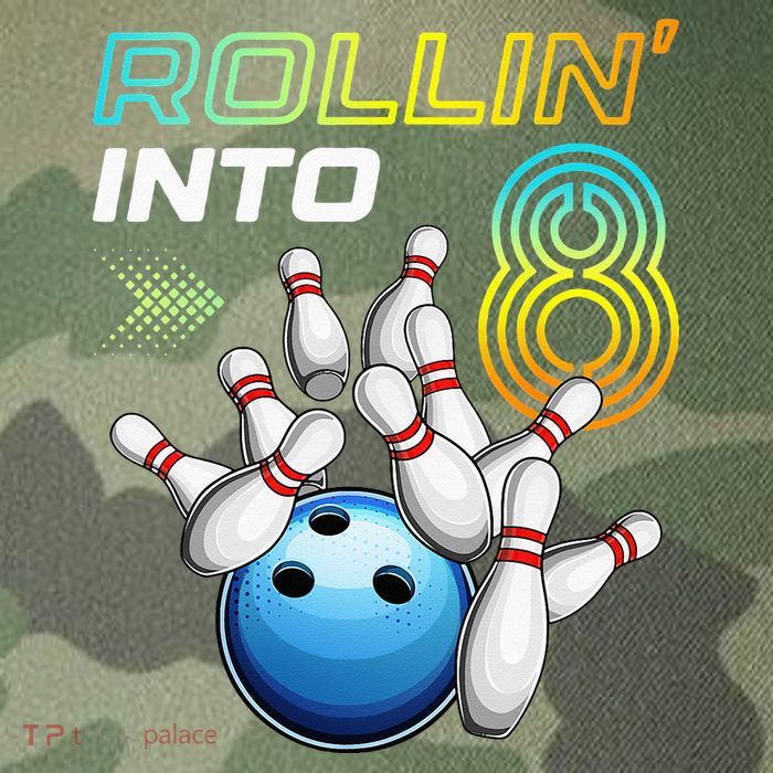 Rollin Into 8 Retro Bowling Birthday Party 8th Birthday Legacy Tie Dye Trucker Hat