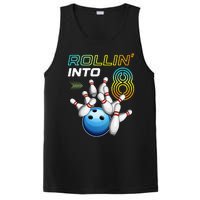 Rollin Into 8 Retro Bowling Birthday Party 8th Birthday PosiCharge Competitor Tank