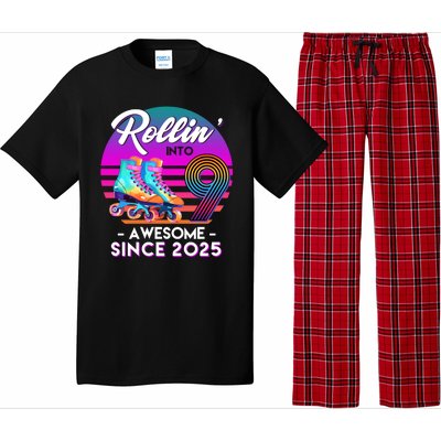 Rollin Into 9 Years Old Awesome Since 2025 Birthday Pajama Set