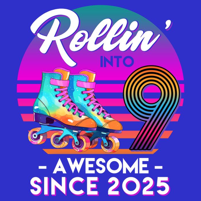 Rollin Into 9 Years Old Awesome Since 2025 Birthday 16 in Basic Backpack