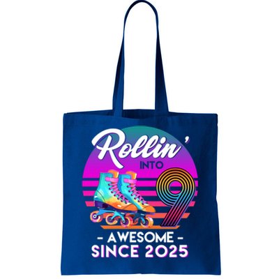 Rollin Into 9 Years Old Awesome Since 2025 Birthday Tote Bag