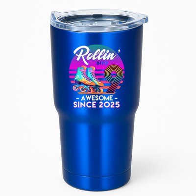 Rollin Into 9 Years Old Awesome Since 2025 Birthday Tumbler