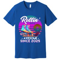 Rollin Into 9 Years Old Awesome Since 2025 Birthday Premium T-Shirt