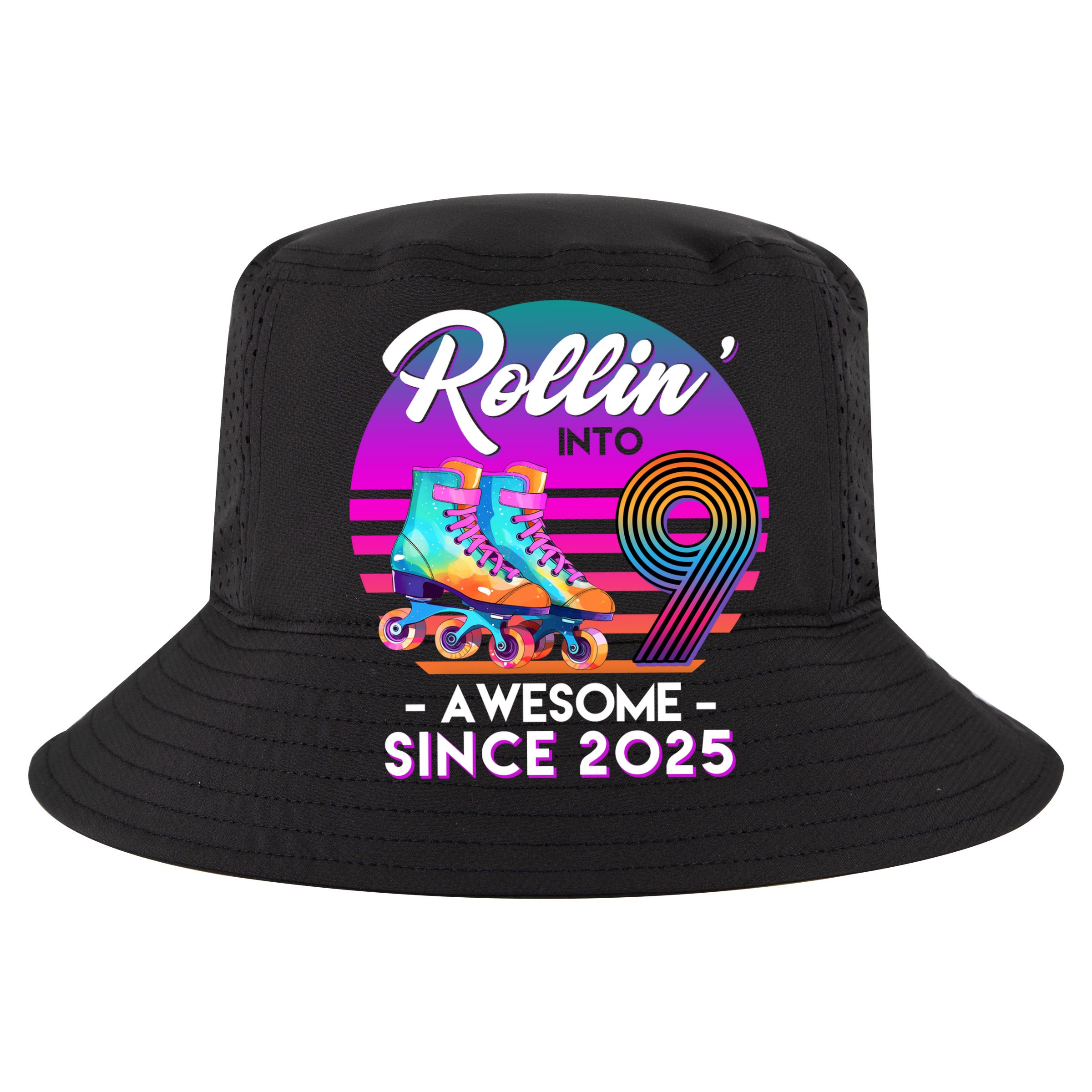 Rollin Into 9 Years Old Awesome Since 2025 Birthday Premium T-Shirt