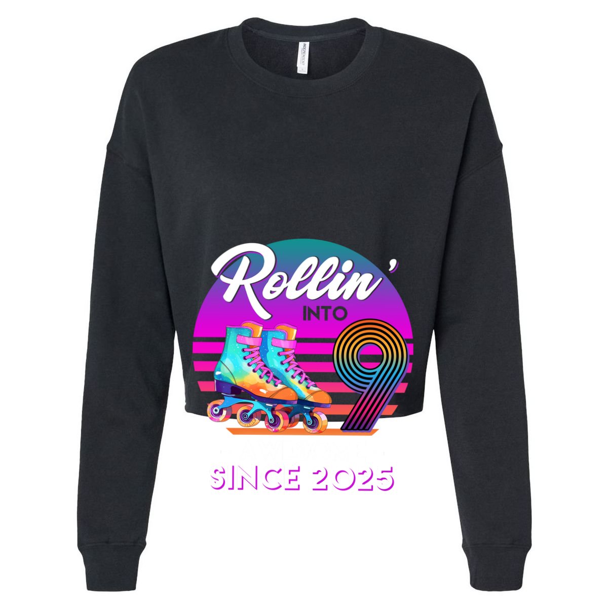 Rollin Into 9 Years Old Awesome Since 2025 Birthday Women's V-Neck T-Shirt