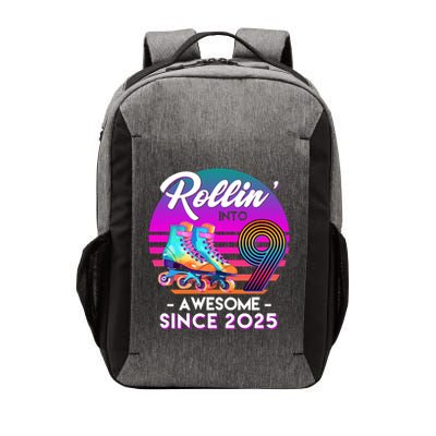 Rollin Into 9 Years Old Awesome Since 2025 Birthday Vector Backpack