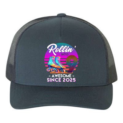 Rollin Into 9 Years Old Awesome Since 2025 Birthday Yupoong Adult 5-Panel Trucker Hat