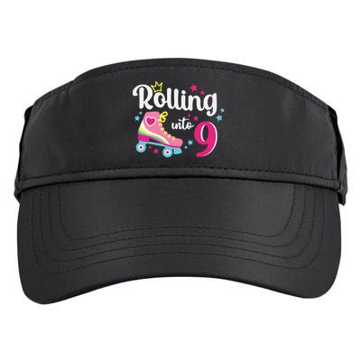 Rolling Into 9 Birthday Roller Skates 9th Birthday Adult Drive Performance Visor
