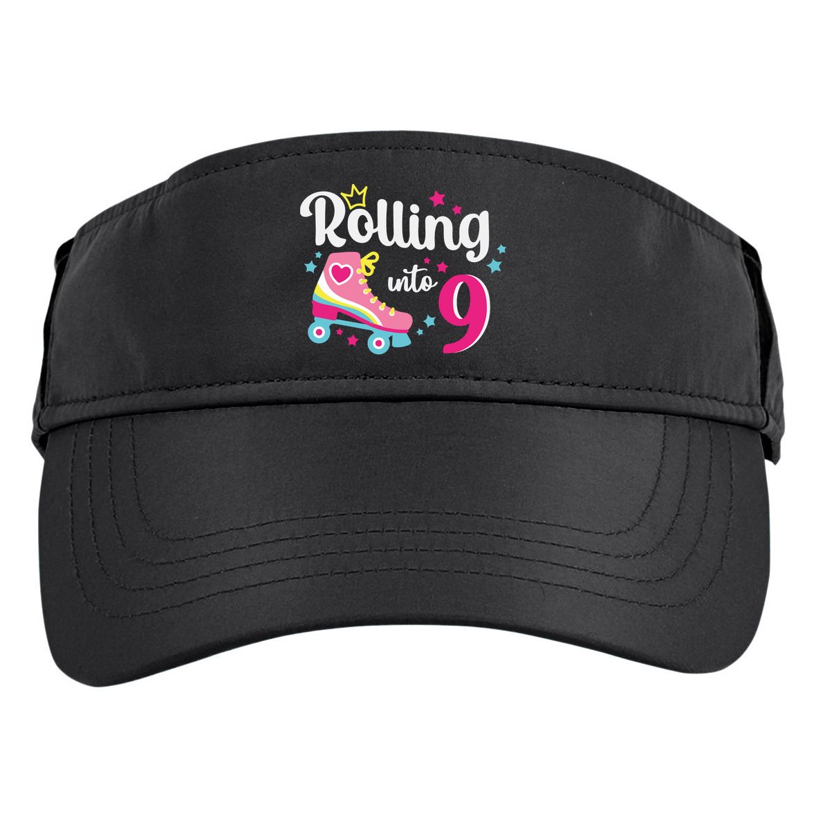 Rolling Into 9 Birthday Roller Skates 9th Birthday Adult Drive Performance Visor