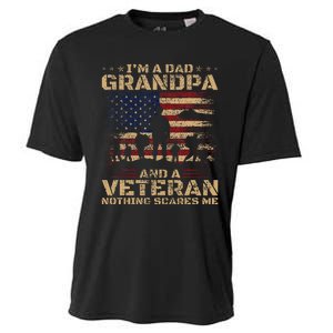 Retro Im A Dad Grandpa And Veteran Fathers Day Grandpa Papa Cooling Performance Crew T-Shirt