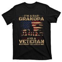 Retro Im A Dad Grandpa And Veteran Fathers Day Grandpa Papa T-Shirt