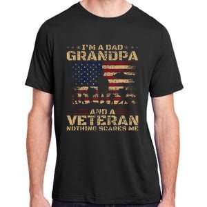 Retro Im A Dad Grandpa And Veteran Fathers Day Grandpa Papa Adult ChromaSoft Performance T-Shirt