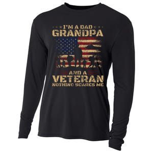 Retro Im A Dad Grandpa And Veteran Fathers Day Grandpa Papa Cooling Performance Long Sleeve Crew