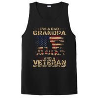 Retro Im A Dad Grandpa And Veteran Fathers Day Grandpa Papa PosiCharge Competitor Tank