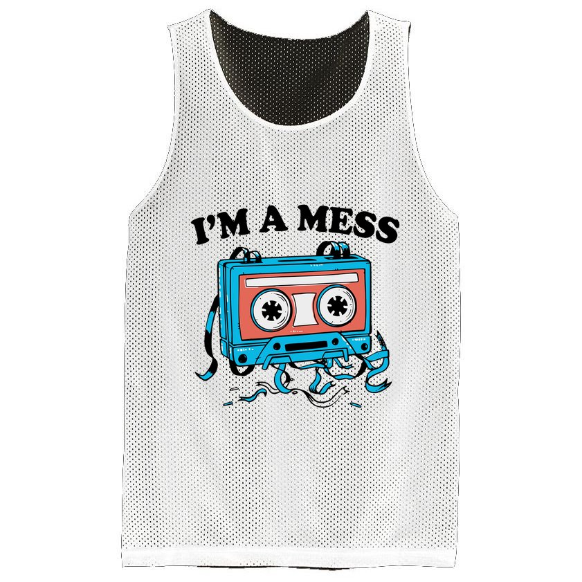 Radio IM A Mess Mesh Reversible Basketball Jersey Tank
