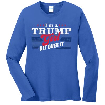 Retro IM A Trump Get Over It Republican 2024 Election Meaningful Gift Ladies Long Sleeve Shirt