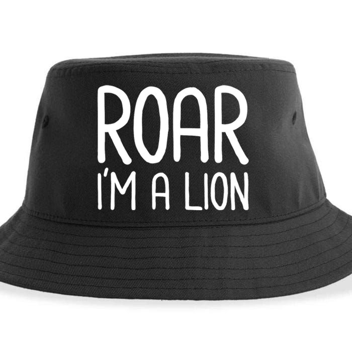 Roar IM A Lion Funny And Lazy Costume For Halloween Parties Sustainable Bucket Hat