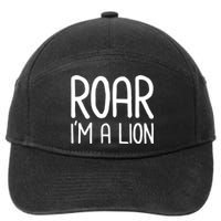 Roar IM A Lion Funny And Lazy Costume For Halloween Parties 7-Panel Snapback Hat