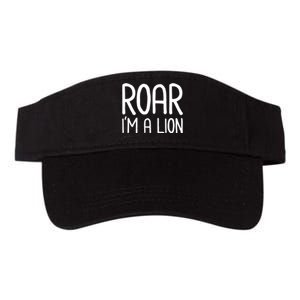 Roar IM A Lion Funny And Lazy Costume For Halloween Parties Valucap Bio-Washed Visor