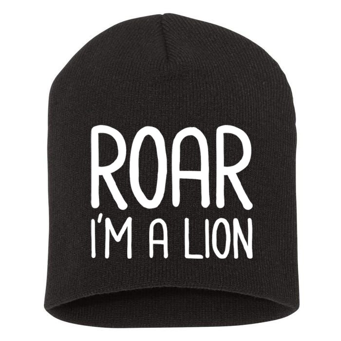 Roar IM A Lion Funny And Lazy Costume For Halloween Parties Short Acrylic Beanie