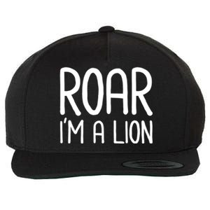 Roar IM A Lion Funny And Lazy Costume For Halloween Parties Wool Snapback Cap