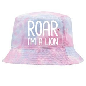 Roar IM A Lion Funny And Lazy Costume For Halloween Parties Tie-Dyed Bucket Hat