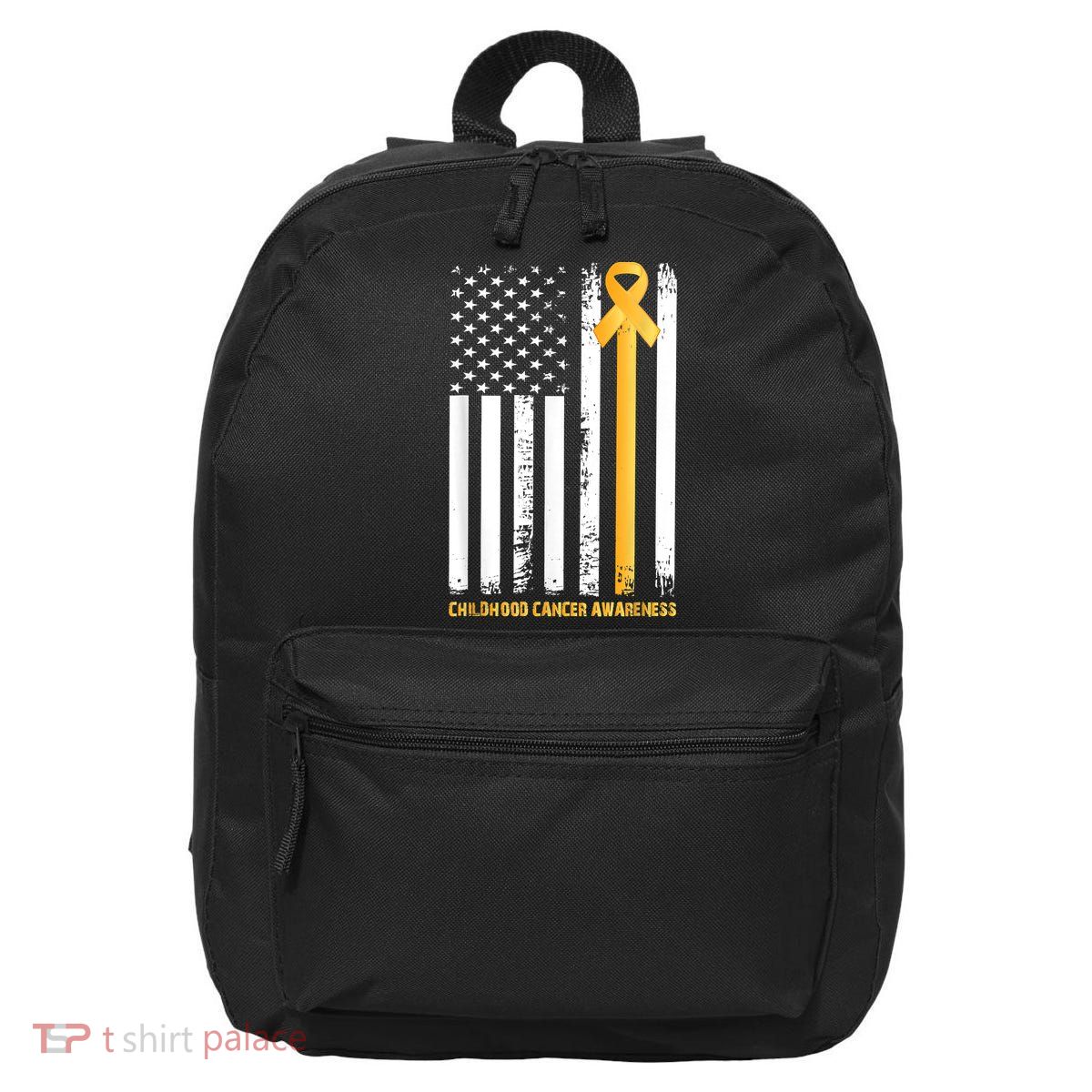 Ribbon In A Flag, Childhood Cancer Awareness 16 in Basic Backpack