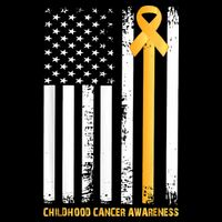 Ribbon In A Flag, Childhood Cancer Awareness Toddler T-Shirt