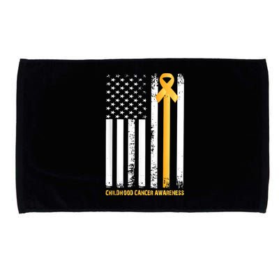 Ribbon In A Flag, Childhood Cancer Awareness Microfiber Hand Towel