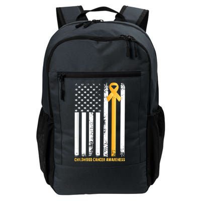 Ribbon In A Flag, Childhood Cancer Awareness Daily Commute Backpack