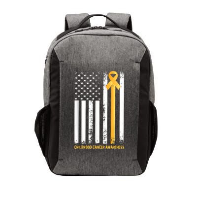 Ribbon In A Flag, Childhood Cancer Awareness Vector Backpack