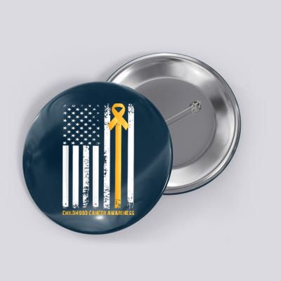 Ribbon In A Flag, Childhood Cancer Awareness Button