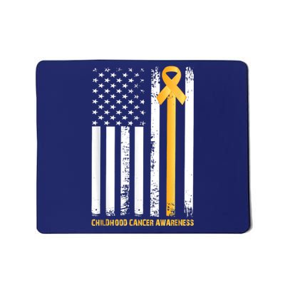 Ribbon In A Flag, Childhood Cancer Awareness Mousepad