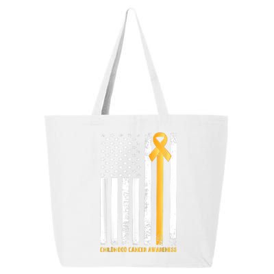 Ribbon In A Flag, Childhood Cancer Awareness 25L Jumbo Tote