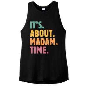 Retro Its About Madam Time Funny ItS About Madam Time Funny Gift Ladies PosiCharge Tri-Blend Wicking Tank