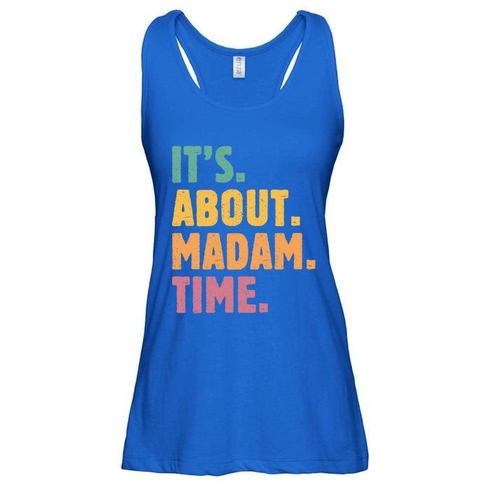 Retro Its About Madam Time Funny ItS About Madam Time Funny Gift Ladies Essential Flowy Tank