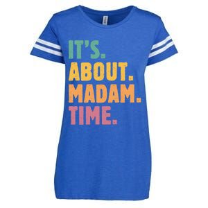 Retro Its About Madam Time Funny ItS About Madam Time Funny Gift Enza Ladies Jersey Football T-Shirt