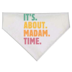 Retro Its About Madam Time Funny ItS About Madam Time Funny Gift USA-Made Doggie Bandana