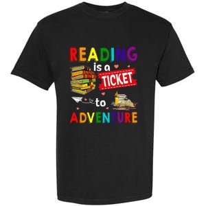 Reading Is A Ticket To Adventure funny Teacher Book Garment-Dyed Heavyweight T-Shirt