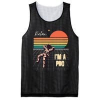 Relax I'm a Pro featuring Astronaut in retro space Mesh Reversible Basketball Jersey Tank