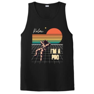 Relax I'm a Pro featuring Astronaut in retro space PosiCharge Competitor Tank