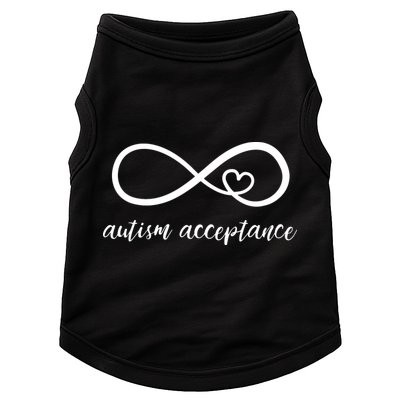 Red Instead Autism Shirt Autism Acceptance Doggie Tank