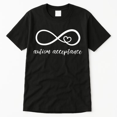 Red Instead Autism Shirt Autism Acceptance Tall T-Shirt