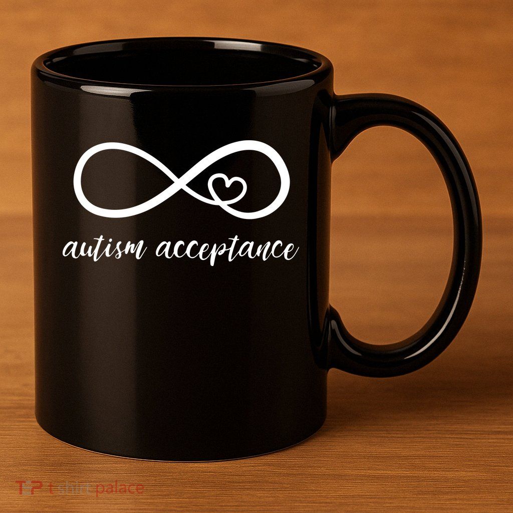 Red Instead Autism Shirt Autism Acceptance 11oz C Handle Ceramic Mug