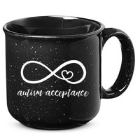 Red Instead Autism Shirt Autism Acceptance 15oz Campfire Ceramic Mug