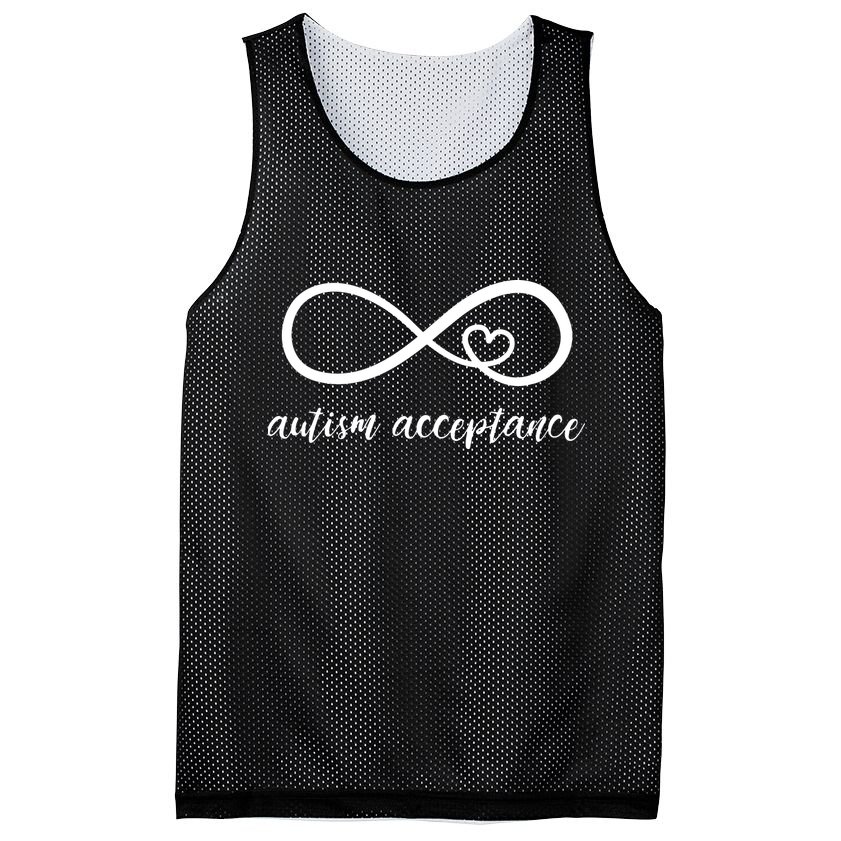 Red Instead Autism Shirt Autism Acceptance Mesh Reversible Basketball Jersey Tank
